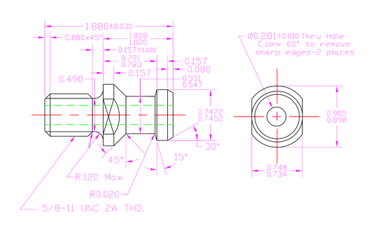Pull Stud CAT 40